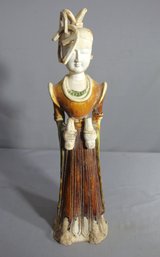 Antique Asian Ceramic Figurine - Damaged Headpiece