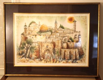 Limited Edition Numbered Lithograph Jerusalem Withb The Devout, Signed Artist's Print
