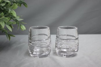 Pair Of Vintage  Art Glass Tumblers