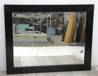 Modern Black Frame Beveled Wall Mirror