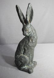 Springtime Garden Weathered Bunny Rabbit Statue