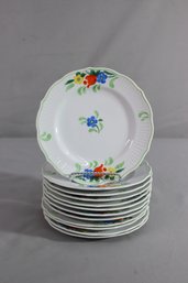 Group Of 12 RFB/Tastesetter Collection Tulip Time Hand-painted  Appetizer Plates