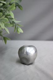 Vintage Pewter Hand Made Solid Apple Paperweight