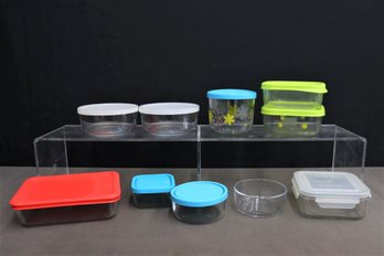 Group Lot Of Tempered Glass Food Storage Containers - Pyrex,  Frigoverre, And More