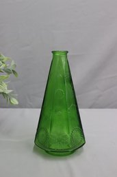 Vintage Green Pressed Glass Shade