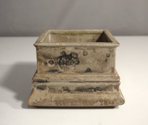 Antique Stoneware Square Planter Or Container