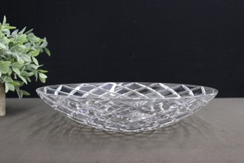 Tiffany & Co Heavy Cut Crystal Centerpiece Bowl By Josef Riedel, Diamond Spiral Web Pattern