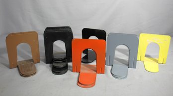 Vintage Metal Steel Bookends Collection - Assorted Colors