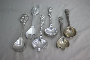 Three Sets Of Mixed Metal Salad Service Sets (6pc Total)