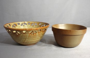 Vintage Pottery Bowls - Moira And Hand-Crafted Design -6.5' -9' Round