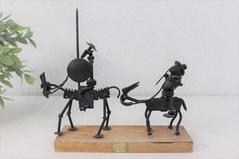 Don Quixote And Sancho Panza Metal Figurines  By Creaciones Horo Spain