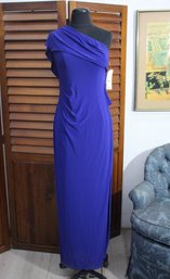 Lauren Ralph Lauren One Shoulder Jersey Gown - New With Tags Size 4