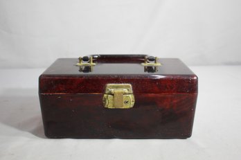 Vintage Tortoiseshell Amber Lucite Box Purse