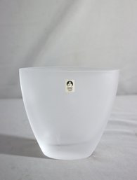 Vintage Sasaki Crystal Heavy Frosted Vase