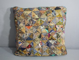 Vintage Quilted Patchwork Pillow Cover With Pillow