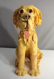 Paper Mache Dog  Clock-untested