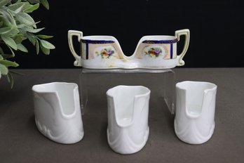 Group Lot Of Porcelain Spoon Rests - Gerold Bavaria And Noritake Japan