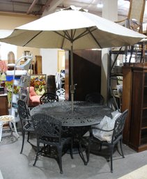 Tuscany Patio Table And Chairs- And Umbrella -Retail New $3499.