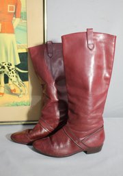 Vintage Etienne Aigner  Red Riding Boots - Used- Size 6.5