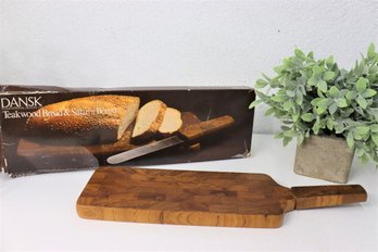 Dansk Teakwood Bread And Salami Board With Original Box