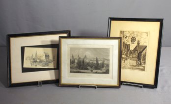 Group Lot Of Black & White Framed Prints