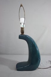 Rare Form Mid-Century Arpad Rosti Blue Drip Shimmer Glaze Lamp