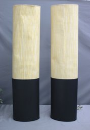 Pair Of Modern Floor Lamps With Metal Base