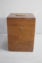 Vintage Lined Wooden Hinged Box