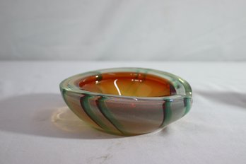 Vintage Murano Style Sommerso Glass Bowl