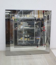 Square Wall Mirror With Quadruple Smoke/Clear Repeat Border