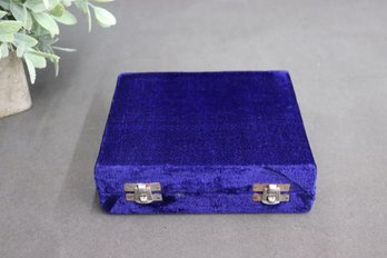 Set Of 6 Vintage Etched Silverplate  Cordial Goblets In Original Velvet Case