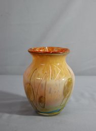 Vintage Saba Hand Blown Art Glass Vase