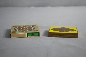 Vintage Meenakari Change Purse Box And 4-Drawer Match Box
