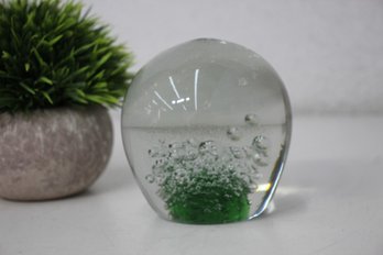 Paperweight Ocean Wave -green  Made In Portugal