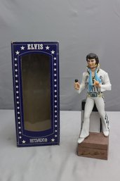 1979 Vegas Elvis Figurine Collector's Bourbon Bottle Musical Limited Edition  (Not Working )