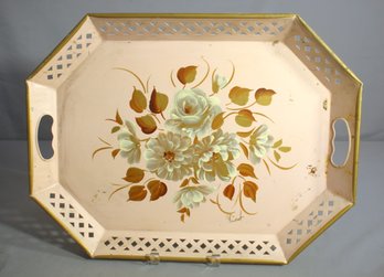 Hand Decorated Tole By Pilgrim Art Decorative Metal Tray-20' X 15'