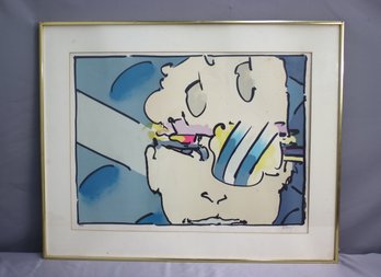 Zero Horizontal (Zero I) 1973 Peter Max Serigraph Artist Proof 27, Signed MAX