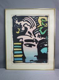 'Aztec Man' 1973 Peter Max Serigraph Artist Proof 27, Signed MAX