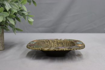 Oppenheim Brass Zodiac Rimmed Ash Tray/Bowl