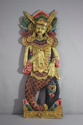 Balinese Peacock Dancer Relief Wall Panel