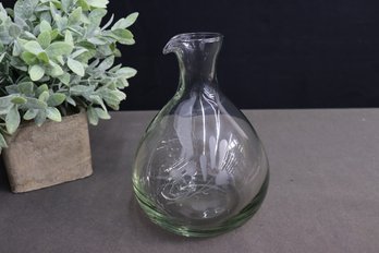 Vintage Hand Blown Glass Beaker Style Decanter