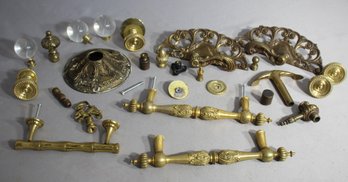 'Assorted Vintage Brass Hardware Collection'