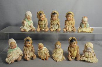 Vintage Collection: Assorted Porcelain Baby Dolls In Classic Attire
