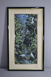 Traditional Balinese School Nature Oil Painting Signed LL  Suparta, Ubud Bali