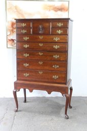 Antique Mahogany Chest On Stand