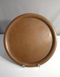 13.5' Round Sheffield Plate Copper Tray