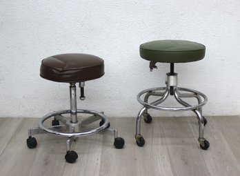 Pair Of Padded Stools