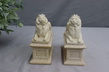Pair Of  NY Public Library Lion Sculptural Bookends By Alva Museum Replicas