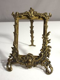 Antique Brass Picture Frame Art Nouveau Easel Back Ornate Patina