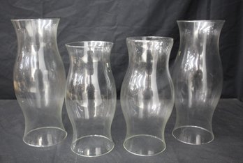 Group Of Four  Glass Cylinders-  12' And 14'